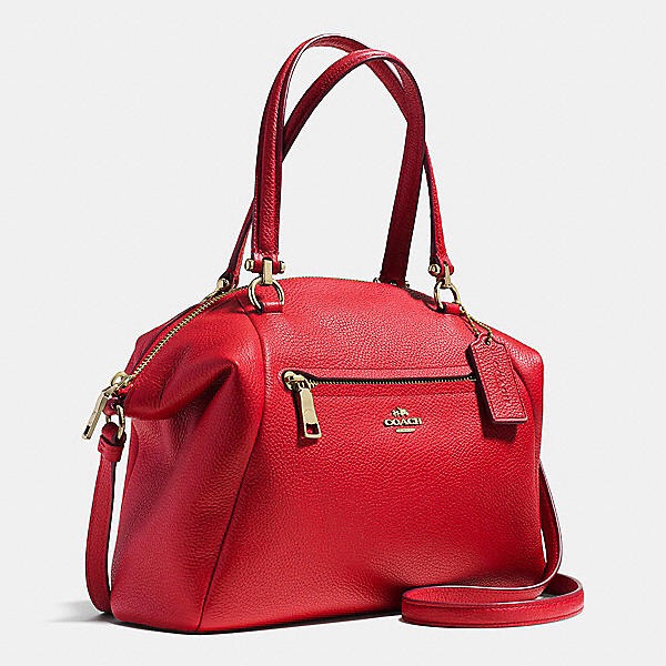 High Quality Embossing Coach Prairie Satchel In Pebble Leather